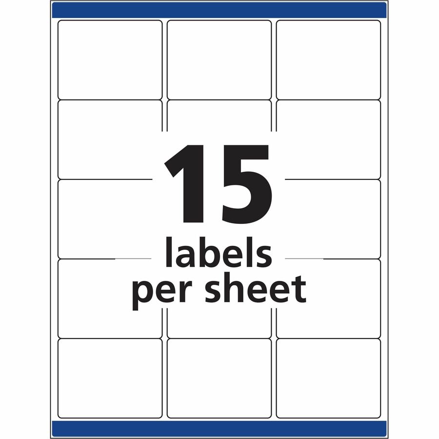 Avery® Laser Inkjet Printer Permanent ID Labels - 2’’ Width x 2 5/8’’ Length - Adhesive - Rectangle - Multipurpose &