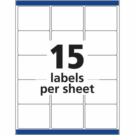 Avery® Laser Inkjet Printer Permanent ID Labels - 2’’ Width x 2 5/8’’ Length - Adhesive - Rectangle - Multipurpose &