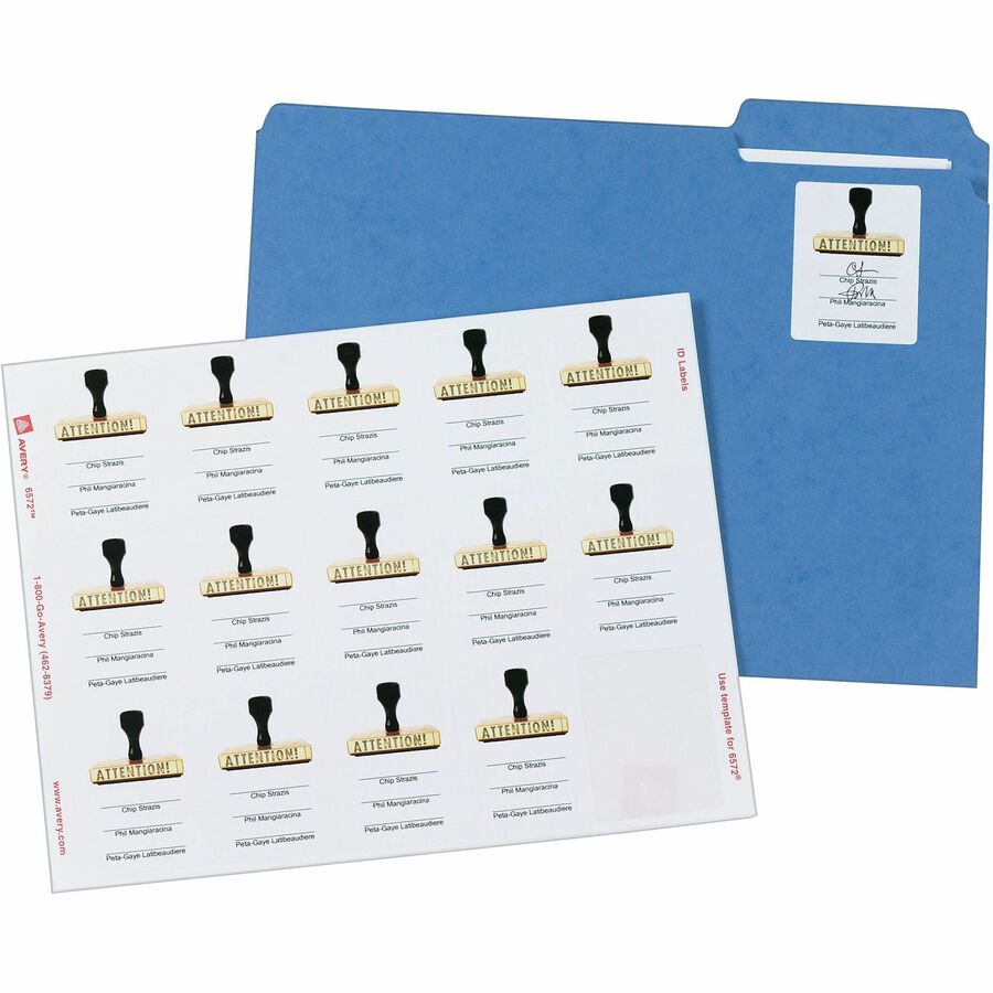 Avery® Laser Inkjet Printer Permanent ID Labels - 2’’ Width x 2 5/8’’ Length - Adhesive - Rectangle - Multipurpose &