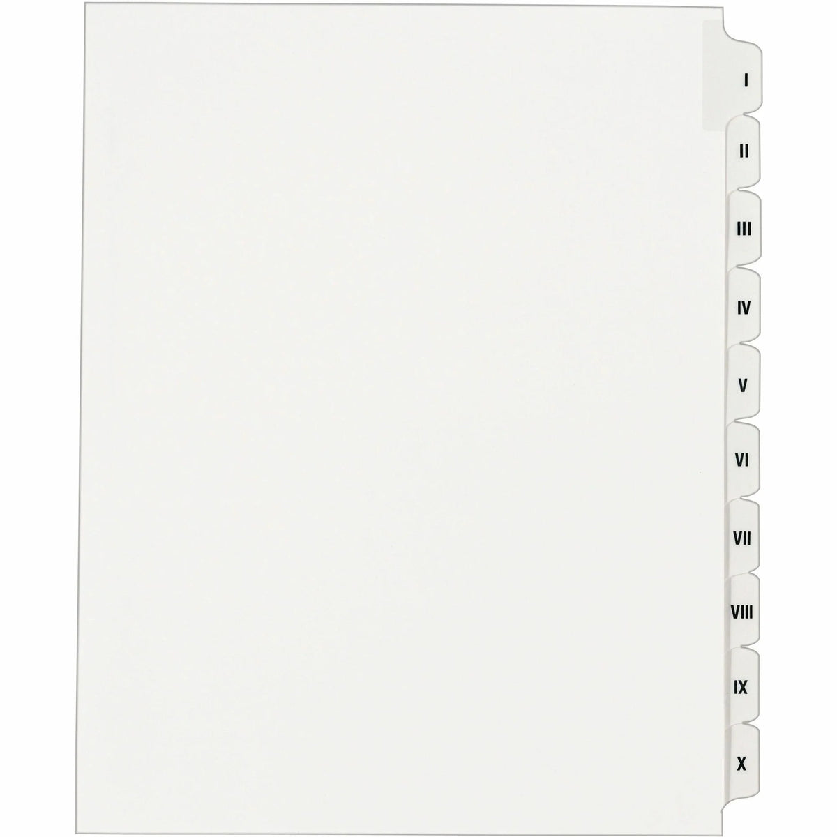 Avery® Legal Dividers: Side Tab 10-Tab Set Letter Size - Dividers