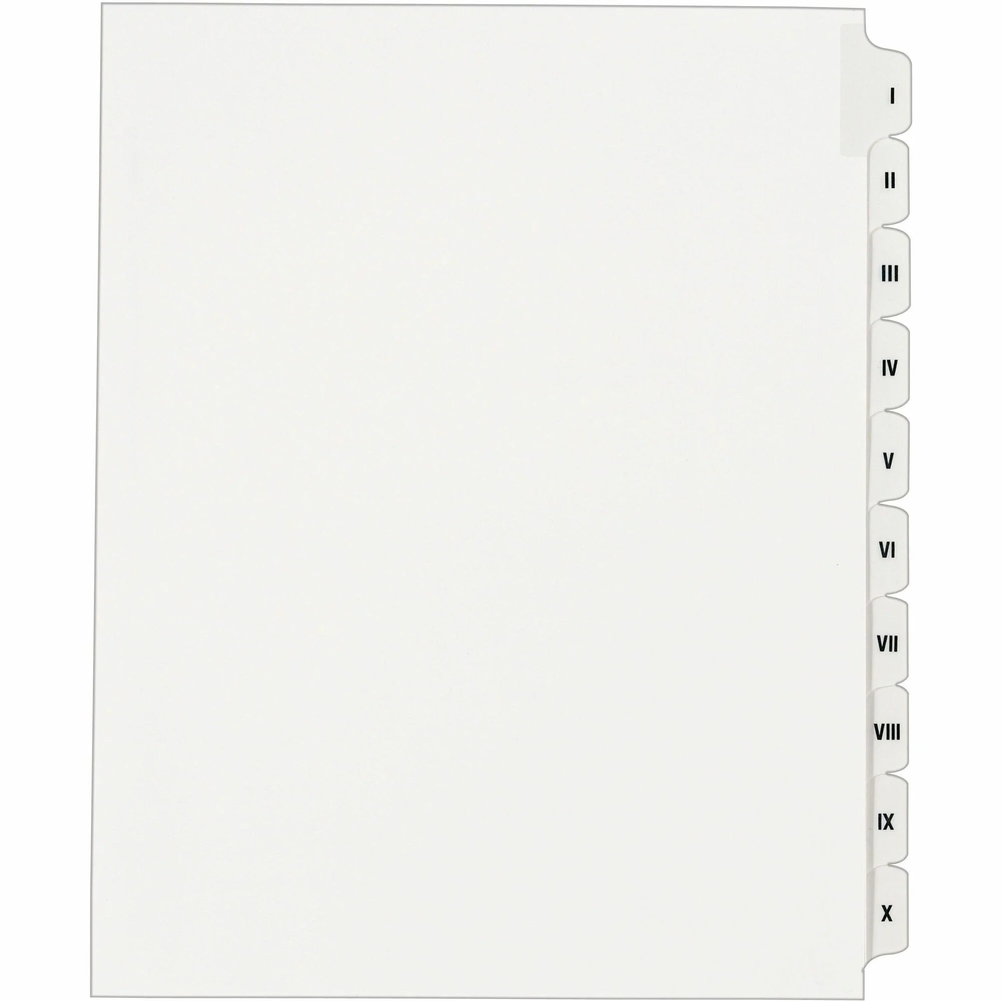 Avery® Legal Dividers: Side Tab 10-Tab Set Letter Size - Dividers