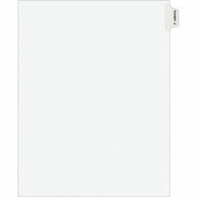 Avery® Legal Exhibit Dividers: Avery Style 1 Printed Tab Letter Size White Paper 25/Pack - Index Divider