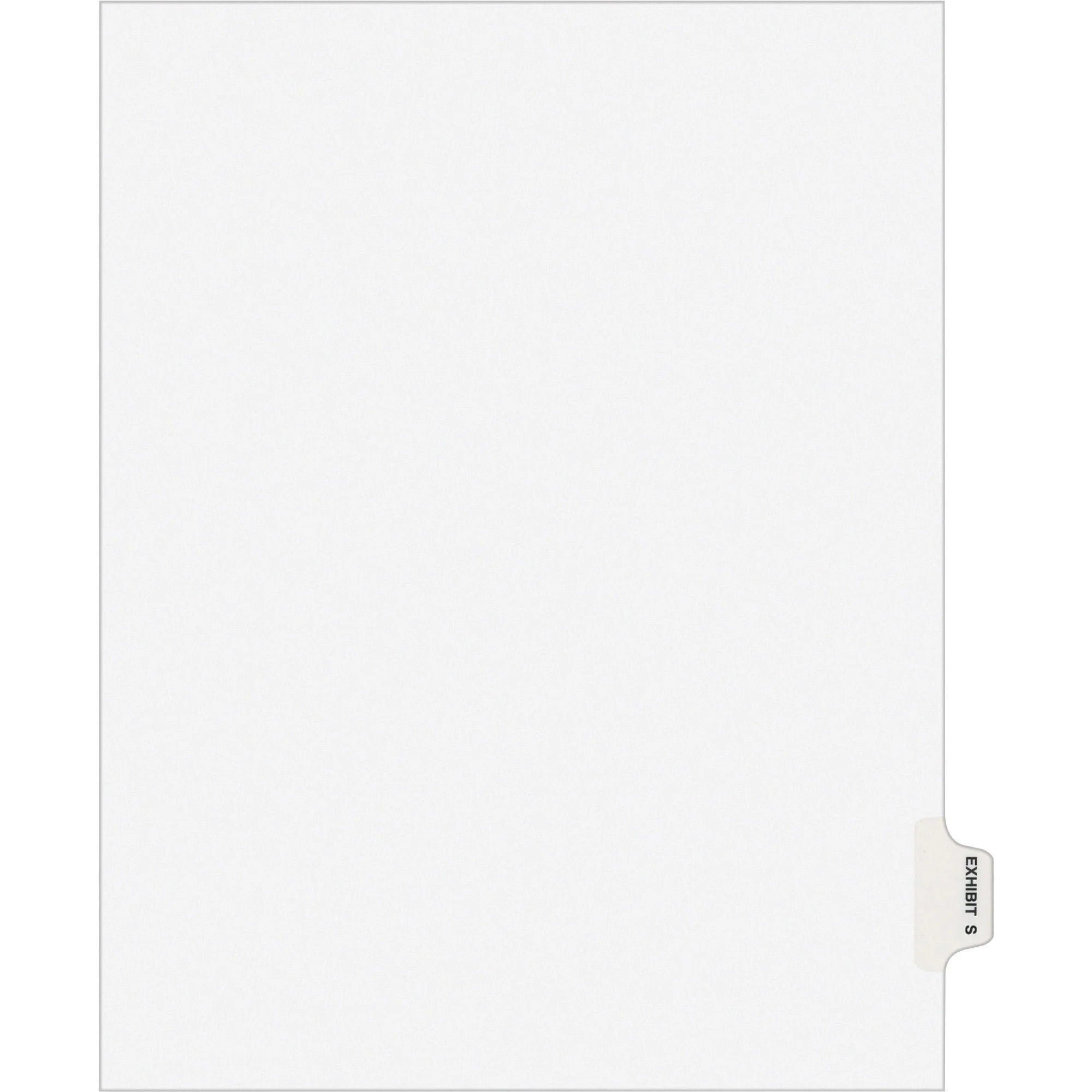 Avery® Legal Exhibit Dividers: Avery Style 1 Printed Tab Letter Size White Paper 25/Pack - Index Divider