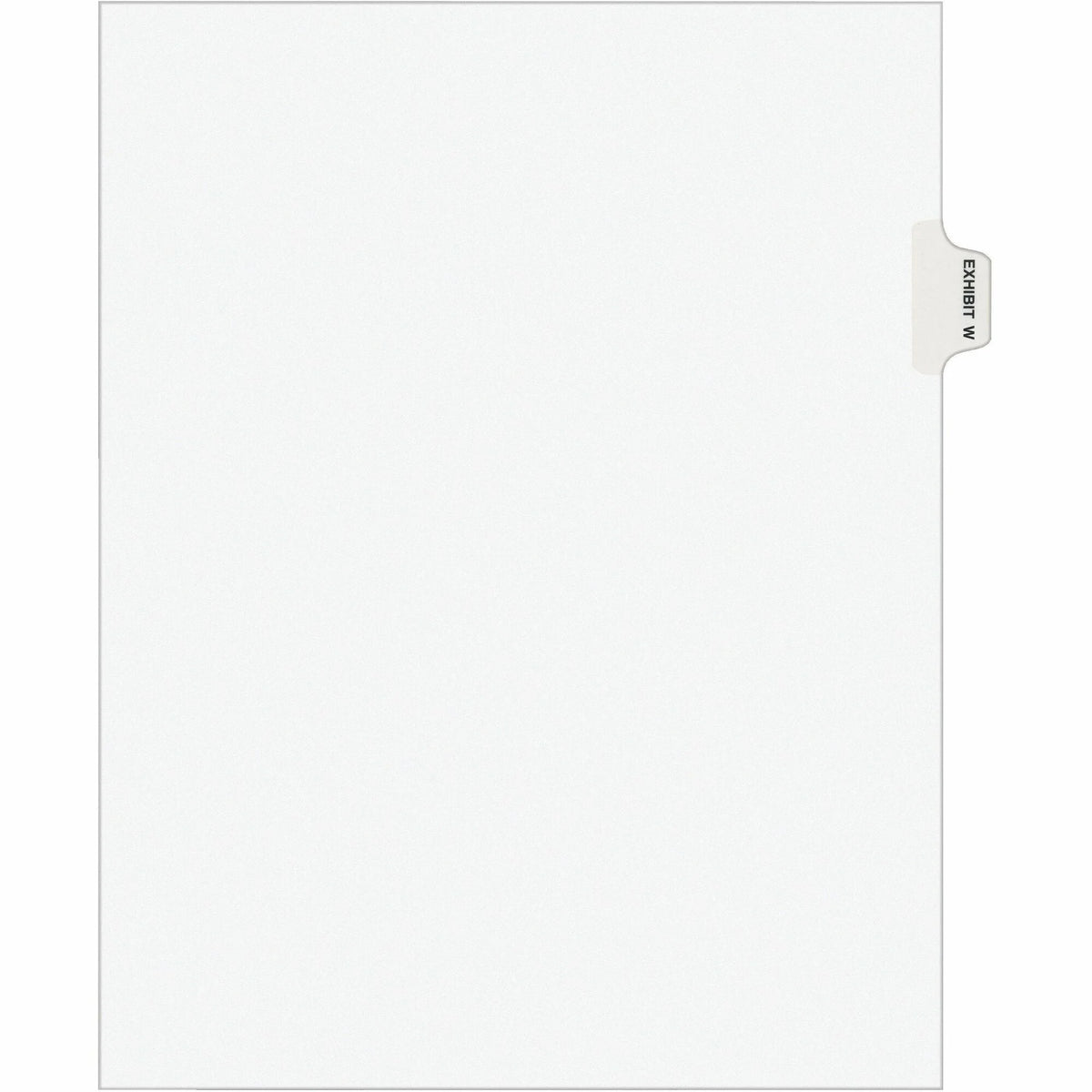 Avery® Legal Exhibit Dividers: Avery Style 1 Tab Letter Size White Paper 25/Pack - Index Divider