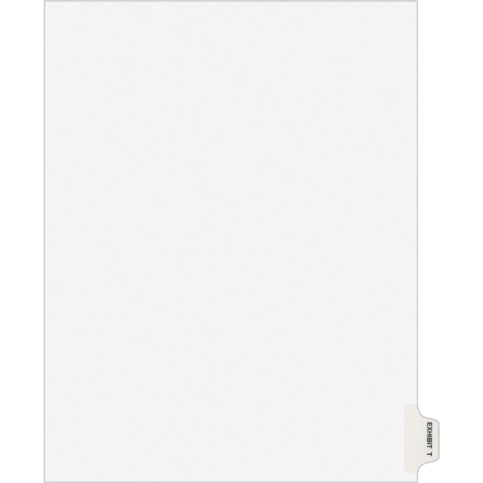 Avery® Legal Exhibit Dividers: Avery Style 1 Tab Letter Size White Paper 25/Pack - Index Divider