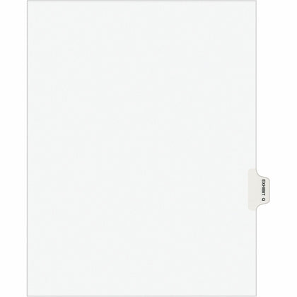 Avery® Legal Exhibit Dividers: Avery Style Q Character 8.5’’ x 11’’ White Paper 25/Pack - Index Divider