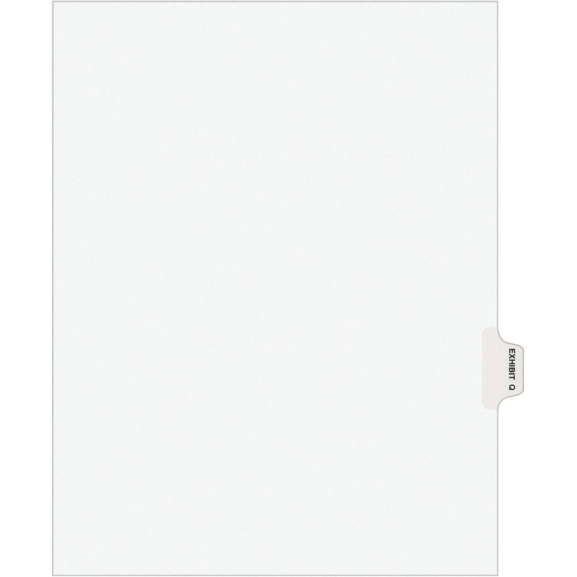 Avery® Legal Exhibit Dividers: Avery Style Q Character 8.5’’ x 11’’ White Paper 25/Pack - Index Divider