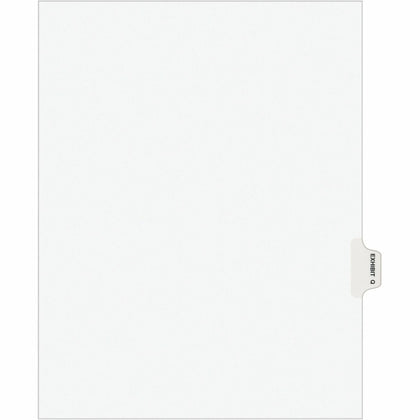 Avery® Legal Exhibit Dividers: Avery Style Q Character 8.5’’ x 11’’ White Paper 25/Pack - Index Divider