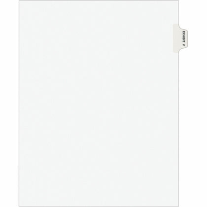 Avery® Legal Exhibit Dividers: Avery Style V-Character Tab 8.5’’ x 11’’ Letter Size White Paper 20% Recycled - 25/Pack