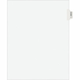 Avery® Legal Exhibit Dividers: Avery Style V-Character Tab 8.5’’ x 11’’ Letter Size White Paper 20% Recycled - 25/Pack