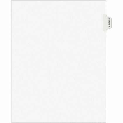 Avery® Legal Exhibit Dividers: Avery Style V-Character Tab 8.5’’ x 11’’ Letter Size White Paper 20% Recycled - 25/Pack