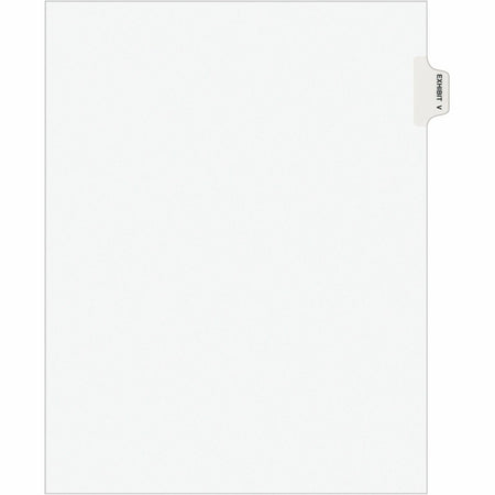 Avery® Legal Exhibit Dividers: Avery Style V-Character Tab 8.5’’ x 11’’ Letter Size White Paper 20% Recycled - 25/Pack