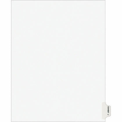 Avery® Legal Exhibit Dividers: J-Tab 8.5’’ x 11’’ White Paper 25-Pack - Index Divider