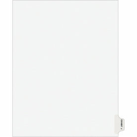 Avery® Legal Exhibit Dividers: J-Tab 8.5’’ x 11’’ White Paper 25-Pack - Index Divider