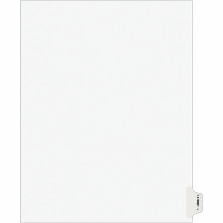 Avery® Legal Exhibit Dividers: J-Tab 8.5’’ x 11’’ White Paper 25-Pack - Index Divider