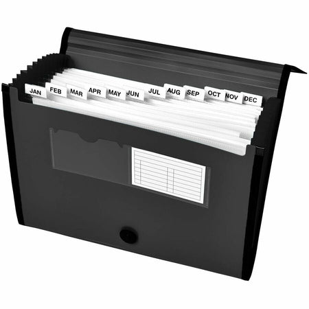 Avery® Letter A4 Expanding File - 425 Sheets Capacity - 13 Pocket(s) - Polypropylene Plastic Fabric - Black - Files