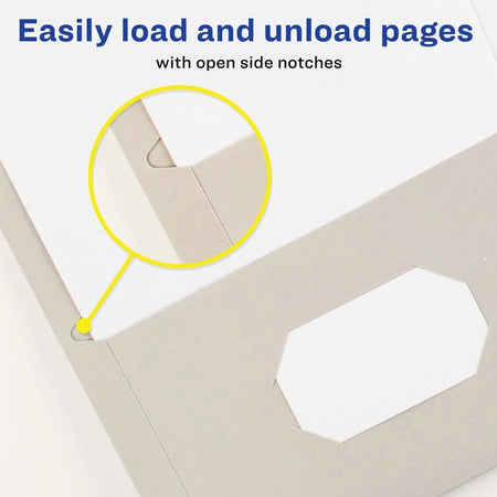 Avery® Letter Pocket Folder: 8 1/2’’ x 11’’ 40 Sheets Capacity 2 Internal Pockets - Folders