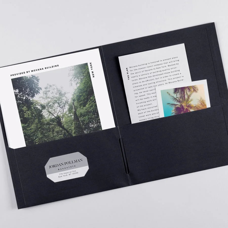 Avery® Letter Pocket Folder: Black 40 Sheets 2 Pockets - Folders