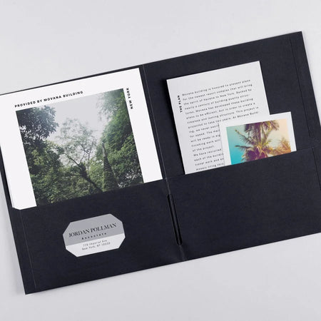 Avery® Letter Pocket Folder: Black 40 Sheets 2 Pockets - Folders