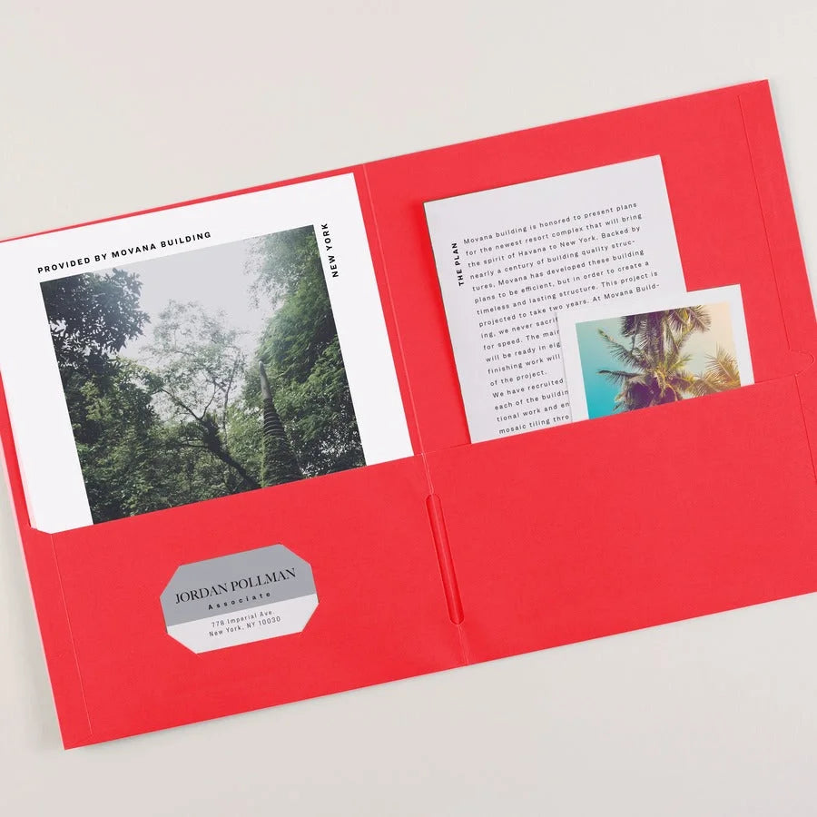 Avery® Letter Pocket Folder: Red 8 1/2’’ x 11’’ 40 Sheets 2 Pockets - Folders