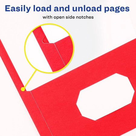 Avery® Letter Pocket Folder: Red 8 1/2’’ x 11’’ 40 Sheets 2 Pockets - Folders