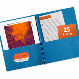 Avery® Letter Report Cover: Light Blue 70 Sheets Capacity 3 x 3-Prong Fastener 2 Internal Pockets - Pocket Folders