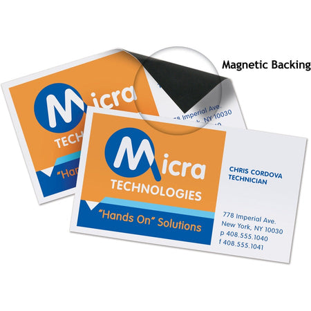 Avery® Magnetic Business Cards 2’’ x 3-1/2’’ Matte White 30 (8374) - 3 1/2’’ - 729 g/m² Grammage