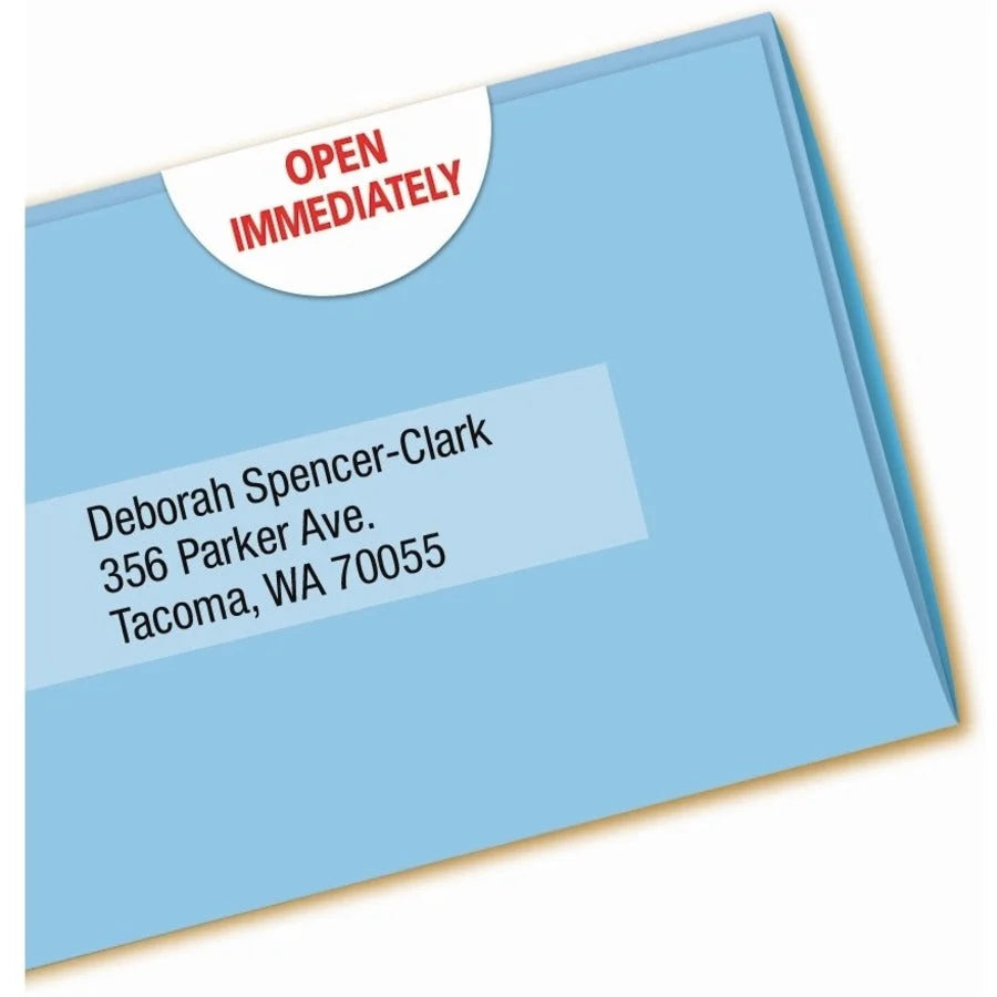 Avery® Mailing Seals Permanent 1’’ Diameter 600 Labels (5247) - Matte - Adhesive Laminated Moisture Resistant - Address