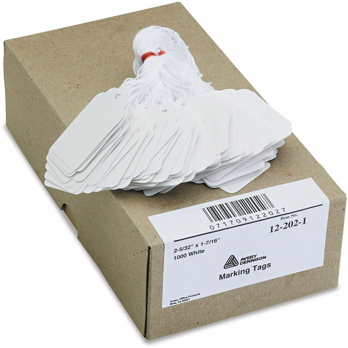Avery&reg; Marking Tags, String, 2-5/32" x 1-7/16" , 1,000 Tags (12202) - 2000