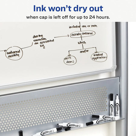 Avery® Marks A Lot Desk-Style Dry-Erase Markers - Black Ink - 36/Box - &