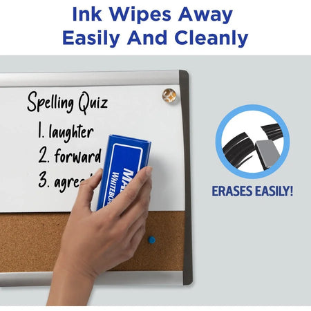 Avery® Marks A Lot Dry Erase Markers - Bullet Point - Erasable & Washable - 4 Pack - Dry-Erase