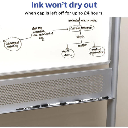 Avery® Marks A Lot Dry Erase Markers - Bullet Point - Erasable & Washable - 4 Pack - Dry-Erase