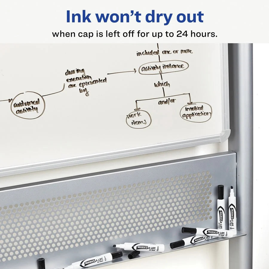 Avery® Marks A Lot Dry Erase Markers - Chisel Point - Assorted Colors - 24/Box - & Dry-Erase