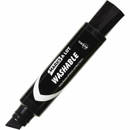 Avery® Marks A Lot Jumbo Washable Marker - Black Ink Chisel Point - Art Markers