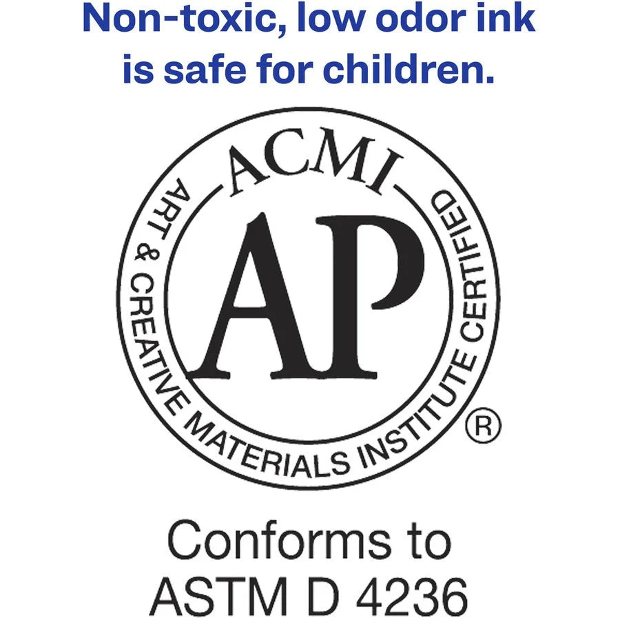 Avery® Marks A Lot Jumbo Washable Marker - Black Ink Chisel Point - Art Markers