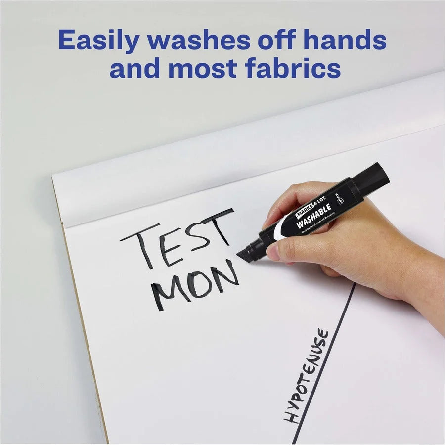 Avery® Marks A Lot Jumbo Washable Marker - Black Ink Chisel Point - Art Markers