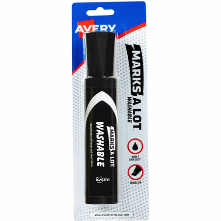 Avery&reg; Marks A Lot Marks A Lot Washable Marker, Jumbo, 1 Black Marker - 2000