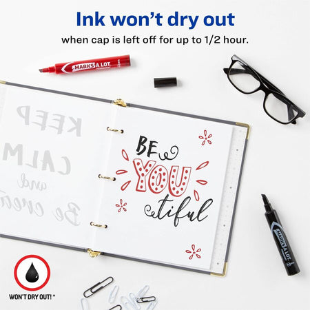 Avery&reg; Marks A Lot Permanent Markers, Regular Desk-Style, 24 Assorted - Alternate-Image1