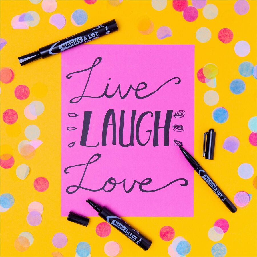 Avery&reg; Marks A Lot Marks A Lot Permanent Markers, Large Desk-Style, 12 Black (08888) - Alternate-Image8