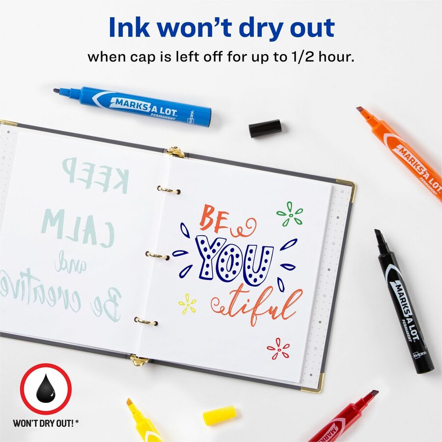 Avery&reg; Marks A Lot Marks A Lot Permanent Markers - Large Desk-Style Size - Alternate-Image2