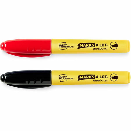 Avery&reg; Marks A Lot UltraDuty Markers, Chisel Tip, 2 Assorted Markers (29863) - Right