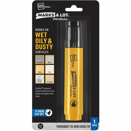 Avery&reg; Marks A Lot UltraDuty Markers, XL Wide Tip, 1 Black Marker (29865) - 2000