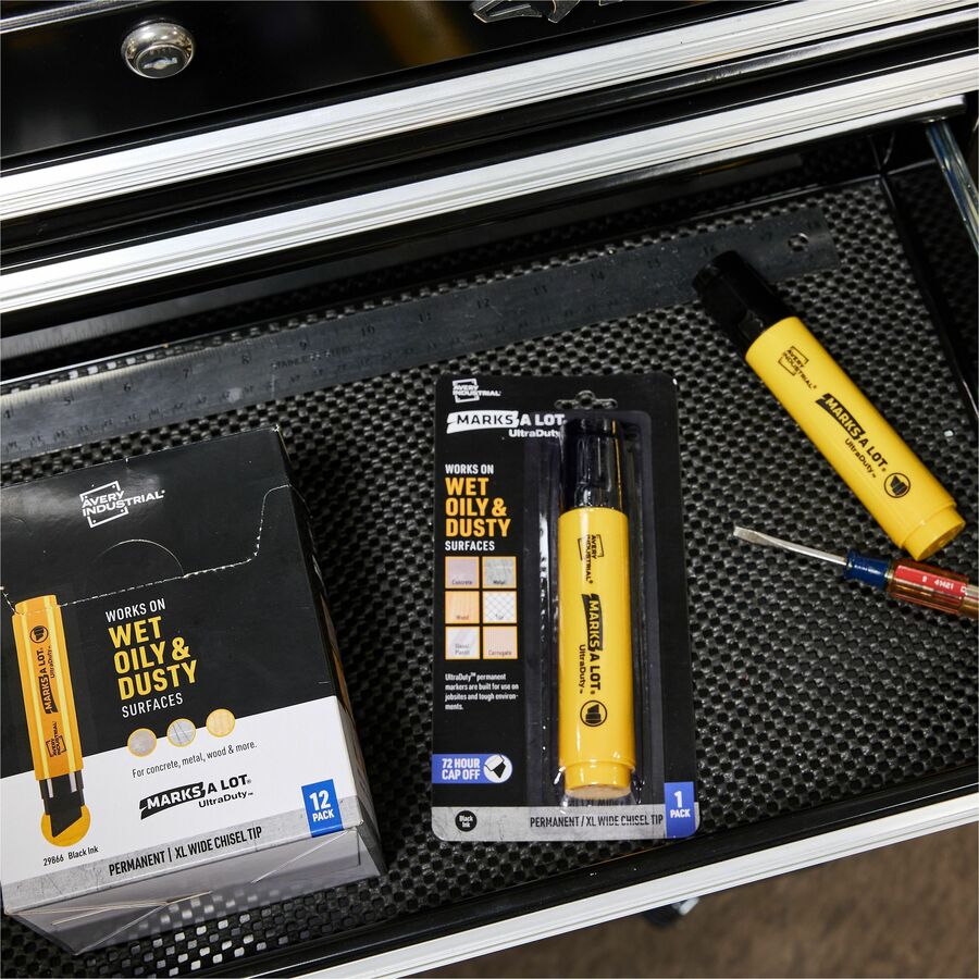 Avery&reg; Marks A Lot UltraDuty Markers, XL Wide Tip, 1 Black Marker (29865) - Alternate-Image6
