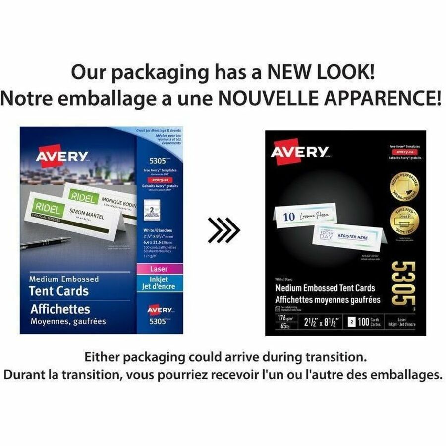 Avery® Medium Tent Cards - Alternate-Image1