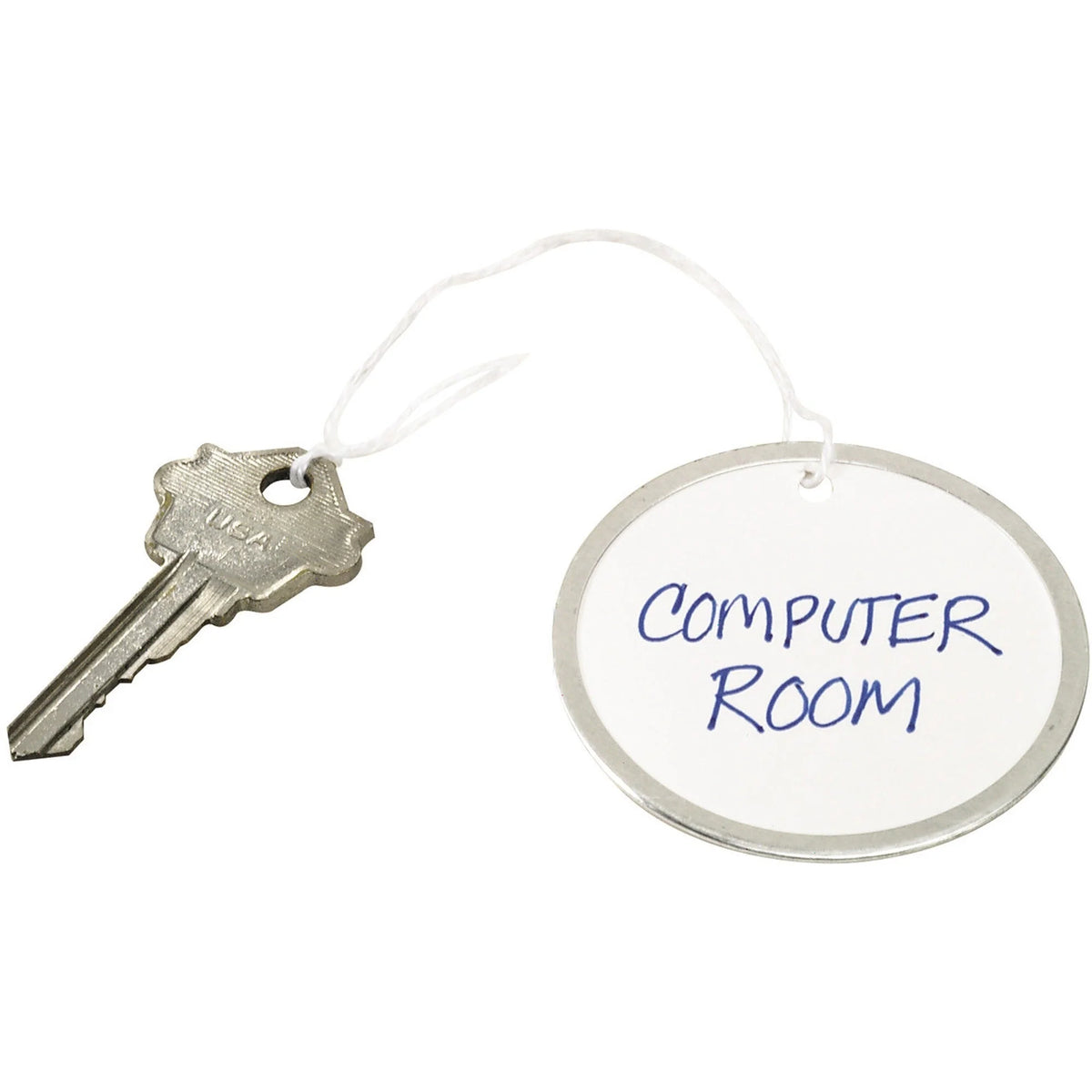 Avery® Metal Rim Key Tags: White 500 Tags - String Fastener - & Tickets