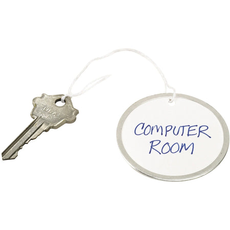 Avery® Metal Rim Key Tags: White 500 Tags - String Fastener - & Tickets