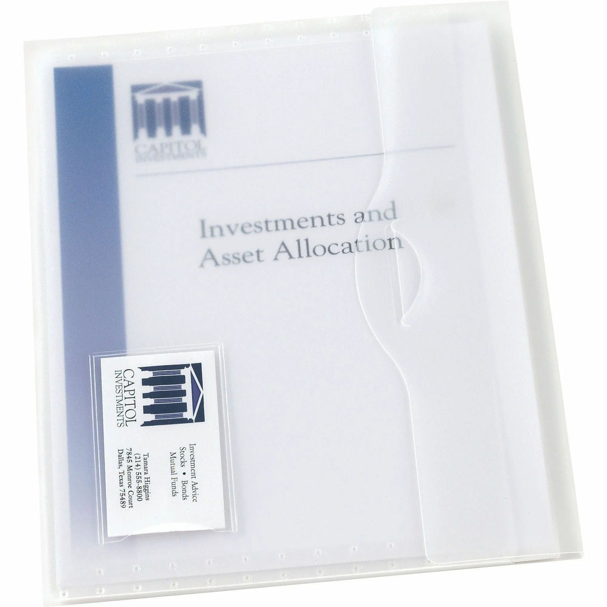 Avery® Mighty Badge® Letter File Wallet - Clear Poly 8.5’’ x 11’’ 50 Sheets - 12/Box - Filing Jackets & Pockets