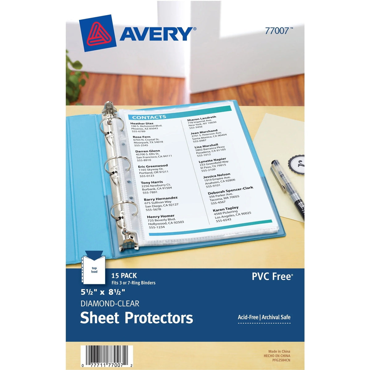 Avery® Mini Diamond Clear Sheet Protectors - Top Loading 5 1/2’’ x 8 15/Bag