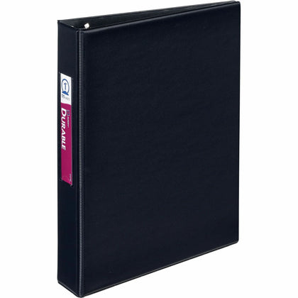 Avery® Mini Durable Binder: 1’’ Capacity 175 Sheets Round Rings Black Vinyl - Ring Binders