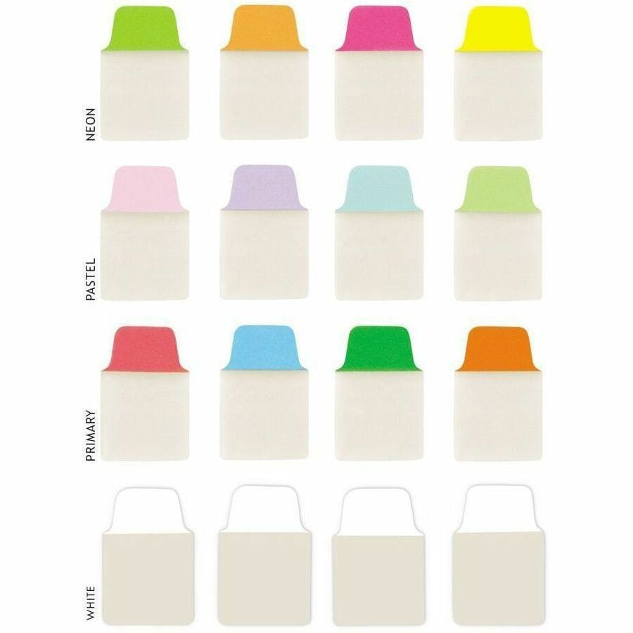 Avery® Mini Ultra Tabs - 80 Tab(s) - 1.50’’ Tab Height x 1’’ Width - Red Film Clear Paper Blue Orange Green - Index